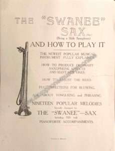 OId pamphlet of the slide saxophone
