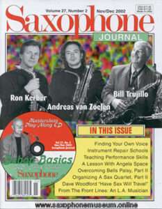 photo of American magazine Saxophone Journa