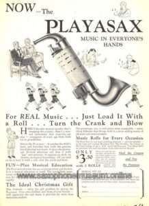 Old advertisement of the playasax!