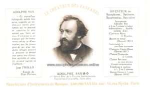 Adolphe Sax on a postcard